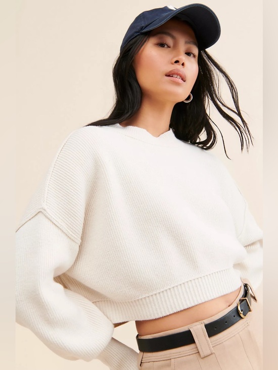 Free People Sweaters - NWT Free People Easy Street Crop Pullover | Size XL